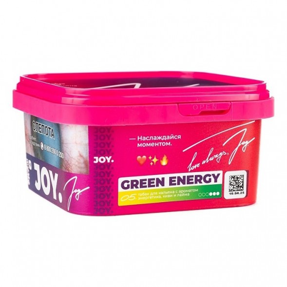 Табак Joy - Green Energy (Энергетик, Киви и Лайм, 200 грамм) купить в Тюмени