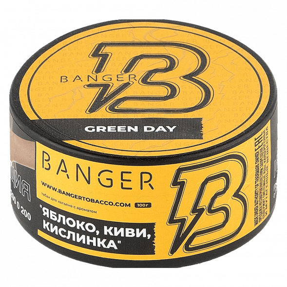 Табак Banger - Green Day (Яблоко, Киви, Кислинка, 100 грамм) купить в Тюмени