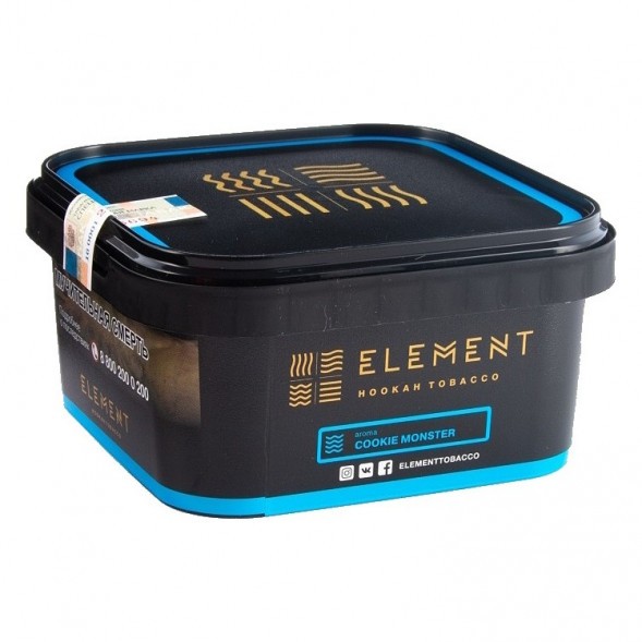 Табак Element Вода - Cookie Monster (Земляничное Печенье, 200 грамм) купить в Тюмени