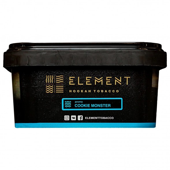 Табак Element Вода - Cookie Monster (Земляничное Печенье, 200 грамм) купить в Тюмени