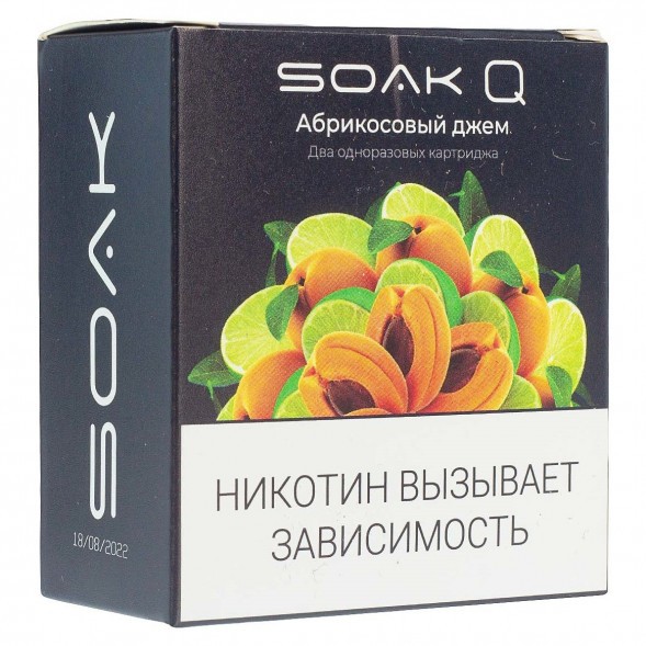 Картридж SOAK Q - Абрикосовый Джем (1500 затяжек х 2 шт.) купить в Тюмени