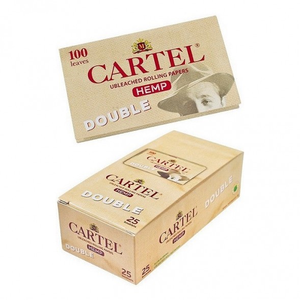 Бумага для самокруток Cartel - Double Organic Hemp Unbleached (100 штук) купить в Тюмени