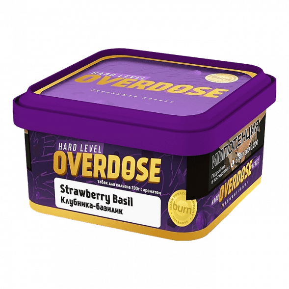 Табак Overdose - Strawberry Basil (Клубника-Базилик, 200 грамм) купить в Тюмени
