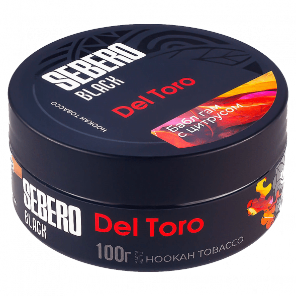 Табак Sebero Black - Del Toro (Бабл гам с Цитрусом, 100 грамм) купить в Тюмени