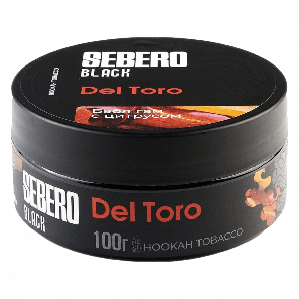 Табак Sebero Black - Del Toro (Бабл гам с Цитрусом, 100 грамм) купить в Тюмени