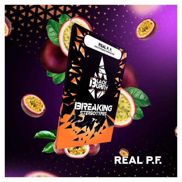 Табак BlackBurn - Real P.F. (Настоящая Маракуйя, 100 грамм) купить в Тюмени