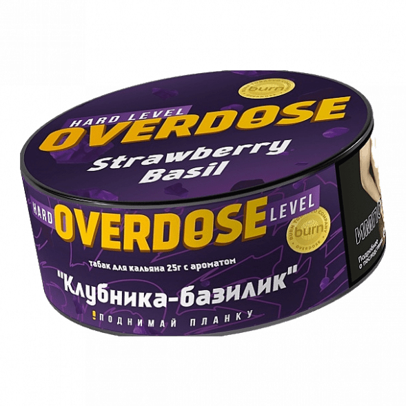 Табак Overdose - Strawberry Basil (Клубника-Базилик, 25 грамм) купить в Тюмени