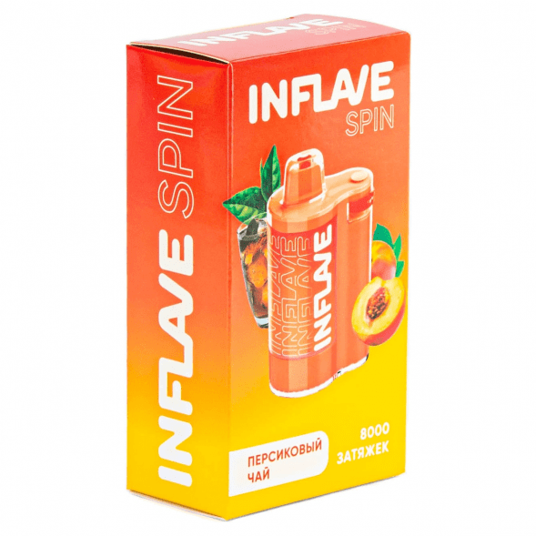 INFLAVE SPIN - Персиковый Чай (8000 затяжек) купить в Тюмени