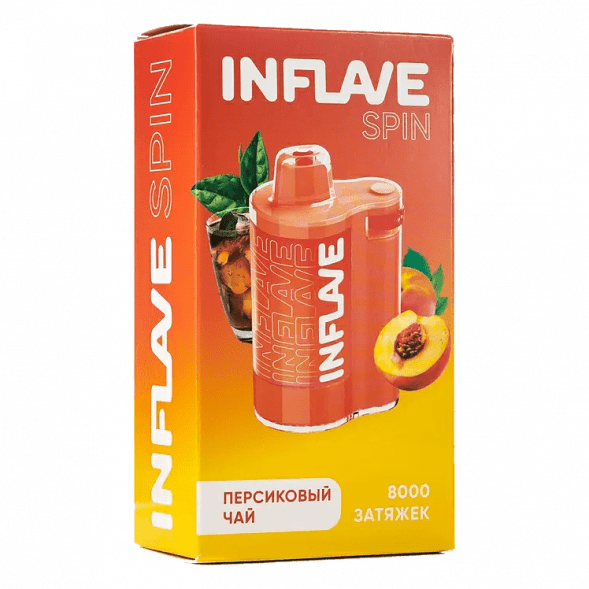 INFLAVE SPIN - Персиковый Чай (8000 затяжек) купить в Тюмени