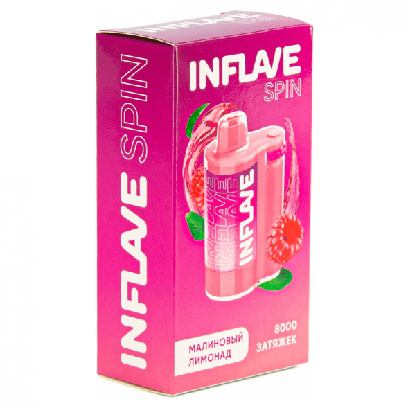 INFLAVE SPIN - Малиновый Лимонад (8000 затяжек) купить в Тюмени