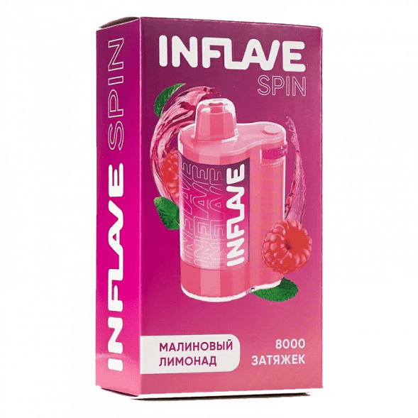 INFLAVE SPIN - Малиновый Лимонад (8000 затяжек) купить в Тюмени