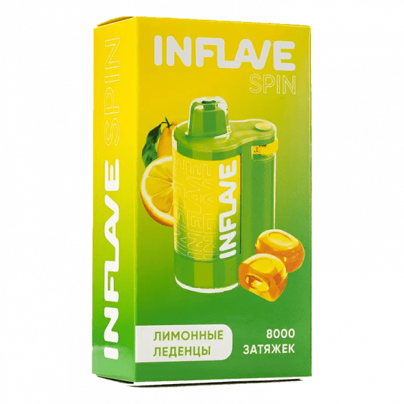 INFLAVE SPIN - Лимонные Леденцы (8000 затяжек) купить в Тюмени