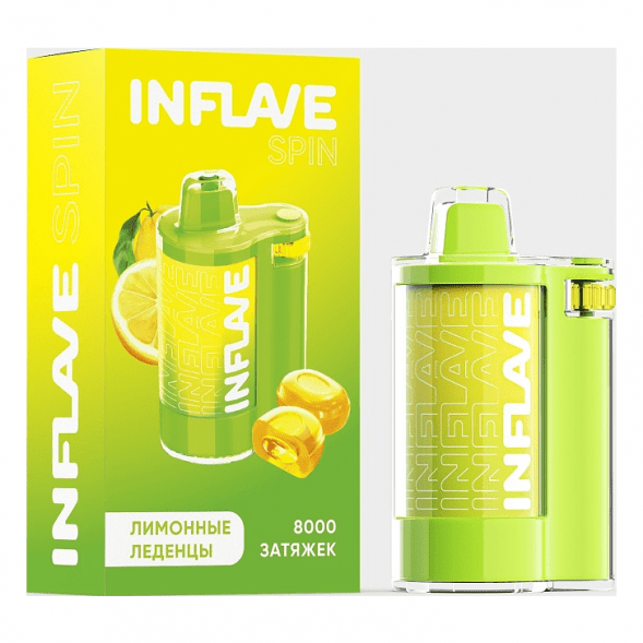 INFLAVE SPIN - Лимонные Леденцы (8000 затяжек) купить в Тюмени