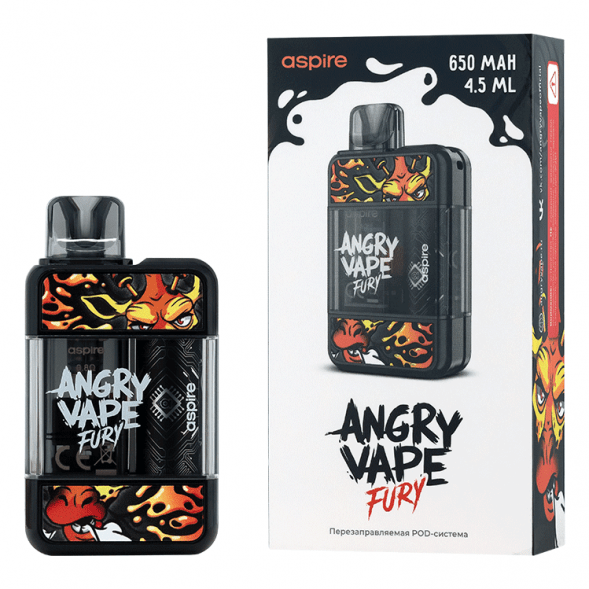 Электронная сигарета Brusko - Angry Vape Fury (650 mAh, Черный) купить в Тюмени