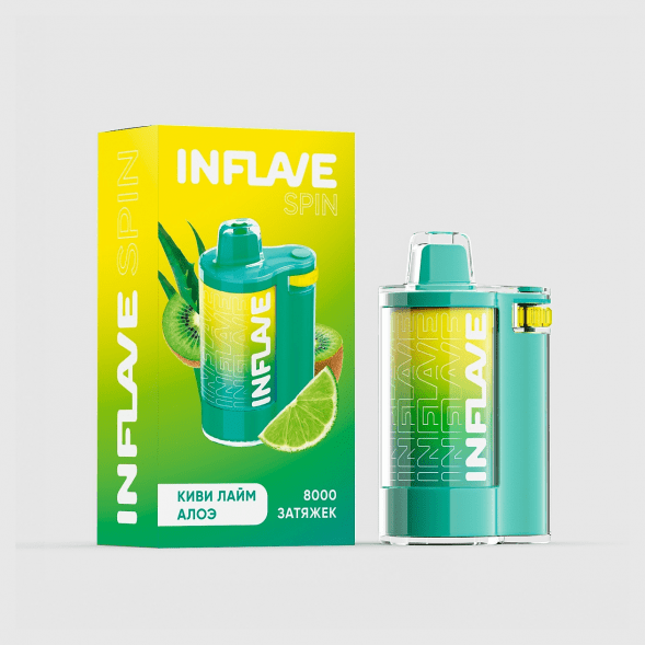 INFLAVE SPIN - Киви Лайм Алоэ (8000 затяжек) купить в Тюмени