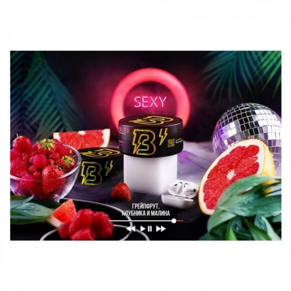 Табак Banger - Sexy (Грейпфрут, Клубника, Малина, 25 грамм) купить в Тюмени