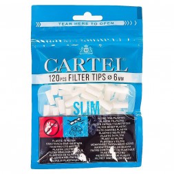 Фильтры для самокруток Cartel - Slim (120 штук, 15х6 мм)