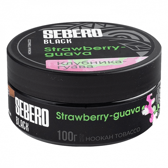 Табак Sebero Black - Strawberry Guava (Клубника и Гуава, 100 грамм) купить в Тюмени