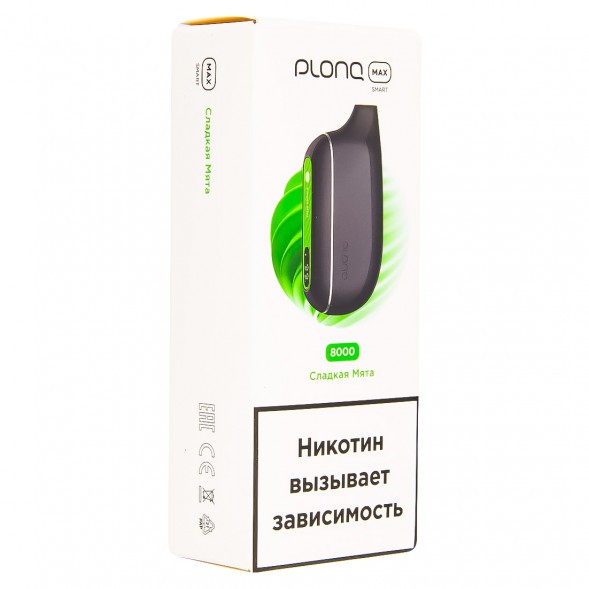 PLONQ MAX SMART - Сладкая Мята (8000 затяжек) купить в Тюмени