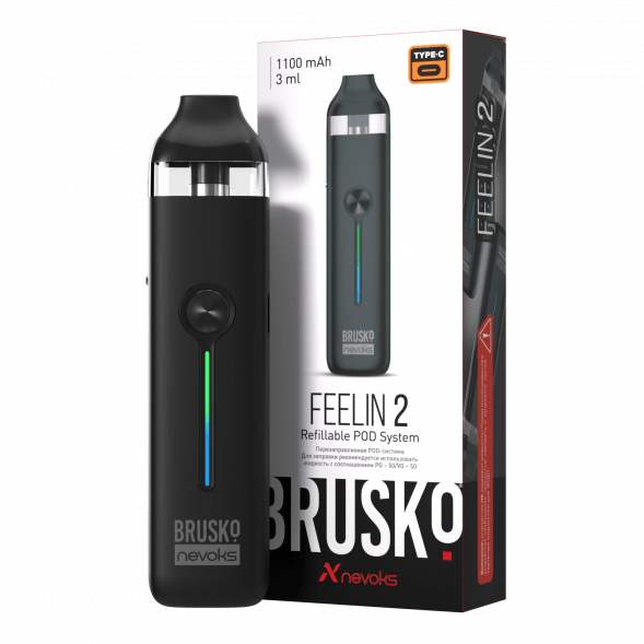 Электронная сигарета Brusko - Feelin 2 (Полуночный Чёрный) купить в Тюмени