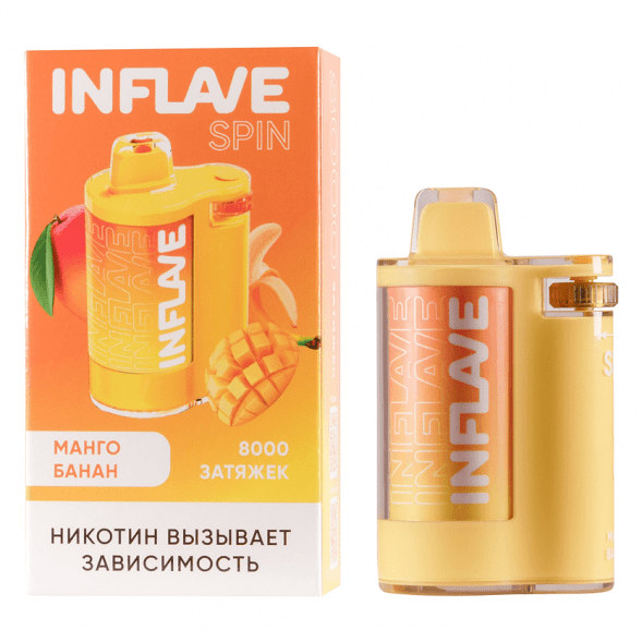INFLAVE SPIN - Манго Банан (8000 затяжек) купить в Тюмени