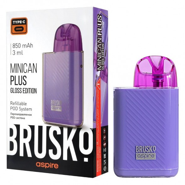 Электронная сигарета Brusko - Minican Plus Gloss Edition (850 mAh, Фиолетовый) купить в Тюмени