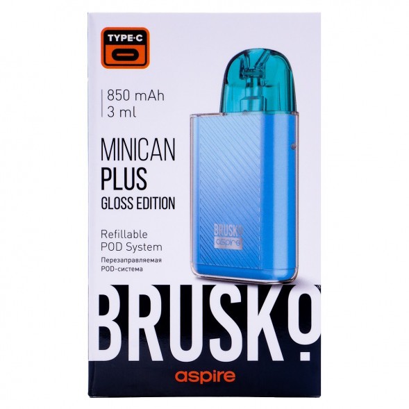 Электронная сигарета Brusko - Minican Plus Gloss Edition (850 mAh, Синий) купить в Тюмени