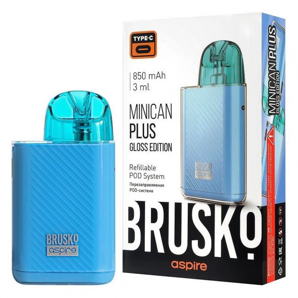 Электронная сигарета Brusko - Minican Plus Gloss Edition (850 mAh, Синий) купить в Тюмени