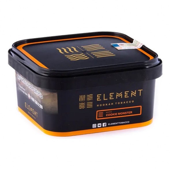 Табак Element Земля - Cookie Monster NEW (Земляничное Печенье, 200 грамм) купить в Тюмени
