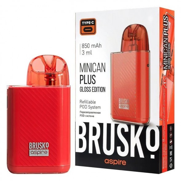 Электронная сигарета Brusko - Minican Plus Gloss Edition (850 mAh, Красный) купить в Тюмени