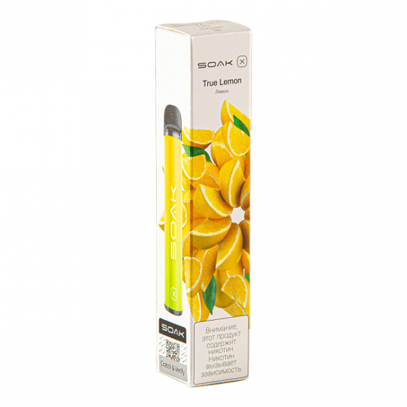 SOAK X - True Lemon (Лимон, 2200 затяжек) купить в Тюмени