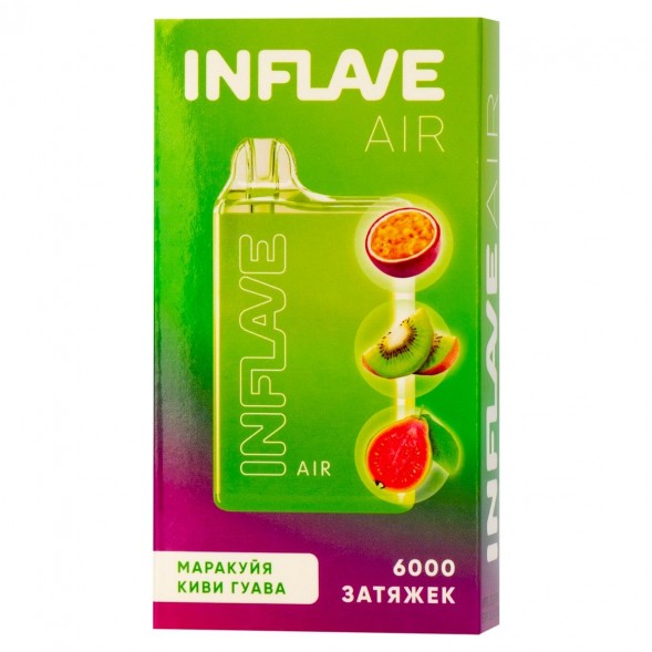 INFLAVE AIR - Маракуйя Киви Гуава (6000 затяжек) купить в Тюмени