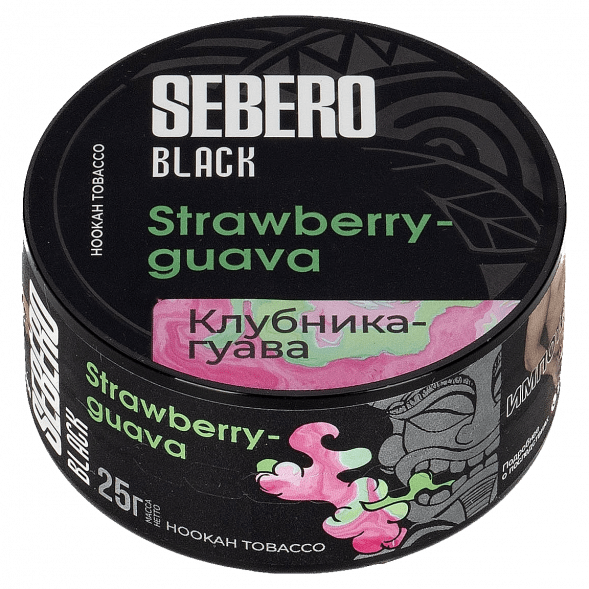 Табак Sebero Black - Strawberry Guava (Клубника и Гуава, 25 грамм) купить в Тюмени
