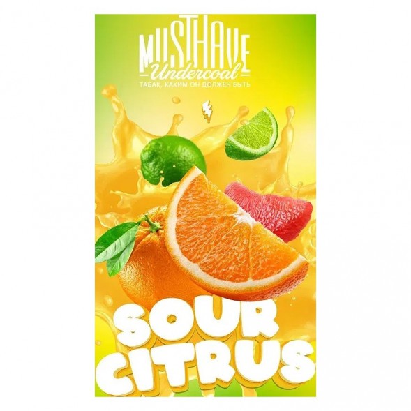 Табак Must Have - Sour Citrus (Кислый Цитрус, 125 грамм) купить в Тюмени