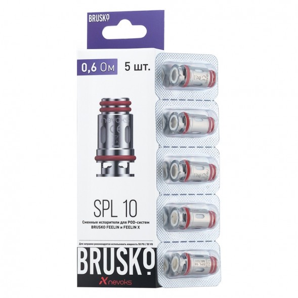 Испарители для Brusko Feelin (SPL-10, 0.6 Ом, 5 шт.) купить в Тюмени