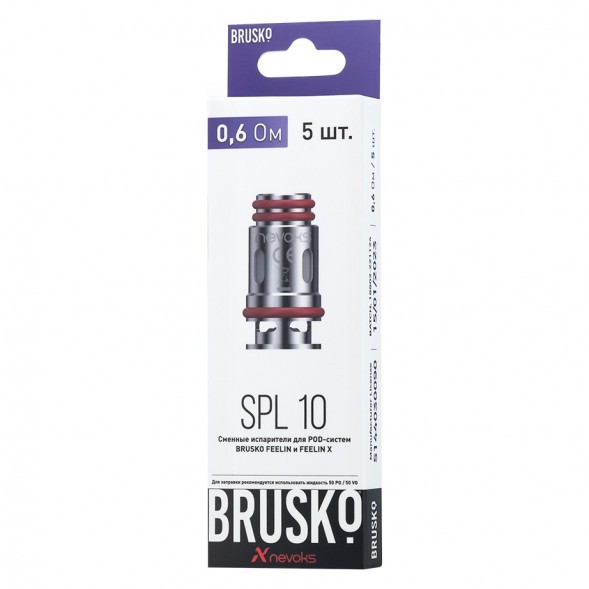 Испарители для Brusko Feelin (SPL-10, 0.6 Ом, 5 шт.) купить в Тюмени