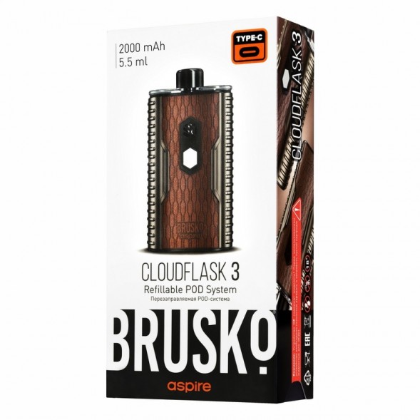 Электронная сигарета Brusko - Cloudflask 3 (Коричневый) купить в Тюмени