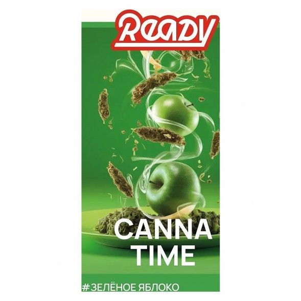 Табак Ready - №7 Canna Time /C*nn*bis Green Apple (Зелёное Яблоко, Травы, 25 грамм) купить в Тюмени