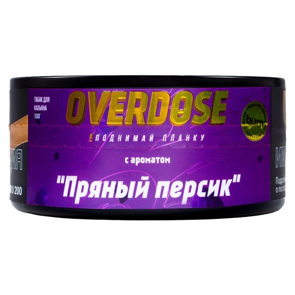 Табак Overdose - Kashmir Peach (Пряный Персик, 100 грамм) купить в Тюмени