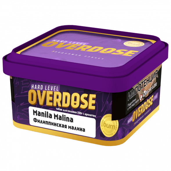 Табак Overdose - Manila Malina (Филиппинская Малина, 200 грамм) купить в Тюмени