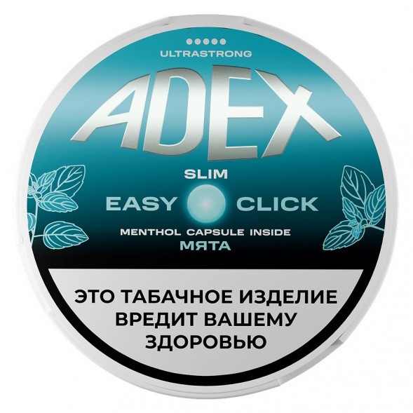 Табак жевательный ADEX ULTRA STRONG SLIM Easy Click - Double Mint (Двойная Мята) купить в Тюмени