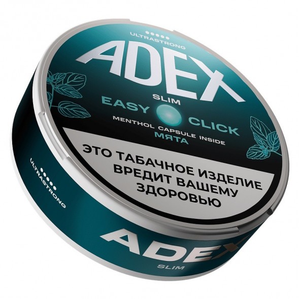 Табак жевательный ADEX ULTRA STRONG SLIM Easy Click - Double Mint (Двойная Мята) купить в Тюмени
