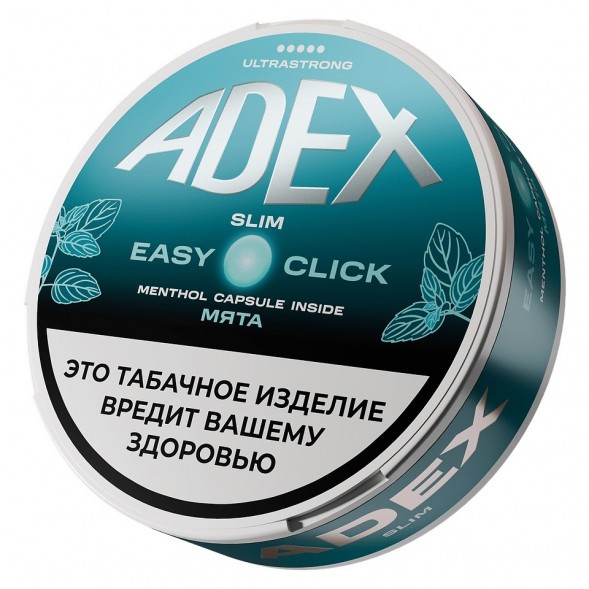 Табак жевательный ADEX ULTRA STRONG SLIM Easy Click - Double Mint (Двойная Мята) купить в Тюмени