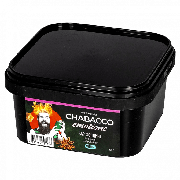 Смесь Chabacco Emotions MEDIUM - Bar-hopping (Бар-хоппинг, 200 грамм) купить в Тюмени