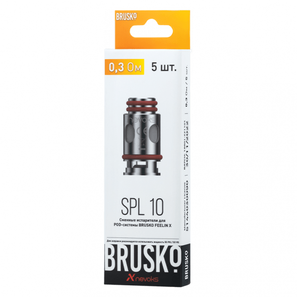 Испарители для Brusko Feelin (SPL-10, 0.3 Ом, 5 шт.) купить в Тюмени