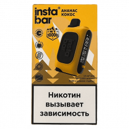 PLONQ INSTABAR WT - Ананас Кокос (Pineapple Coconut Ice, 10000 затяжек)