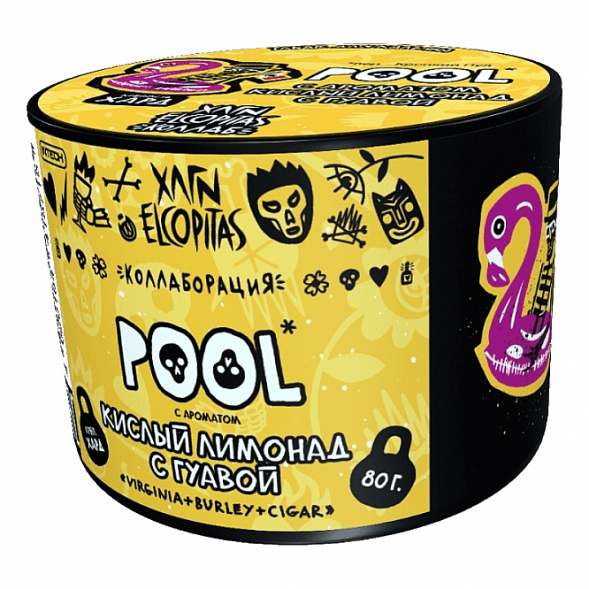 Табак Хулиган Hard - POOL (Кислый Лимонад с Гуавой, 80 грамм) купить в Тюмени