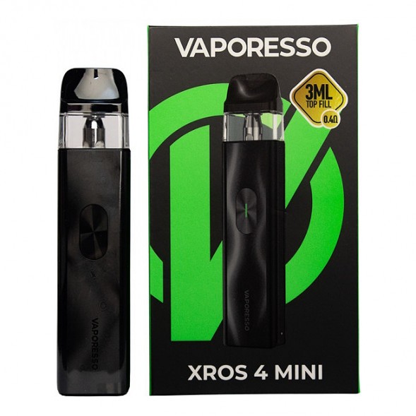 Электронная сигарета Vaporesso XROS 4 Mini - Black (Чёрная) купить в Тюмени