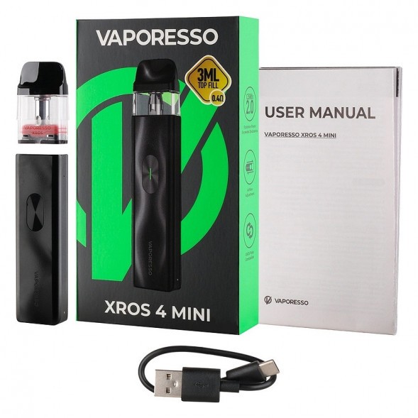 Электронная сигарета Vaporesso XROS 4 Mini - Black (Чёрная) купить в Тюмени