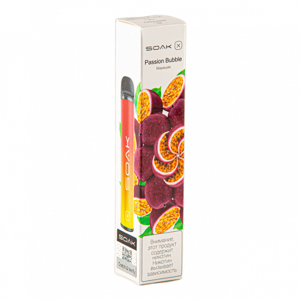 SOAK X - Passion Bubble (Маракуйя, 2200 затяжек) купить в Тюмени